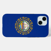 Apple iPhone 15 Case-Mate mit neuer Hampshire-Flag Hülle (Rückseite (Horizontal))