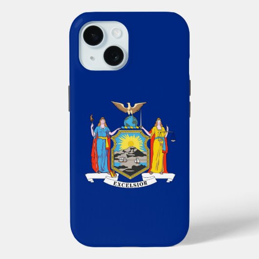 Apple iPhone 15 Case-Mate mit New Yorker Staatsfla Hülle (Rückseite)