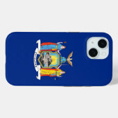 Apple iPhone 15 Case-Mate mit New Yorker Staatsfla Hülle (Rückseite (Horizontal))