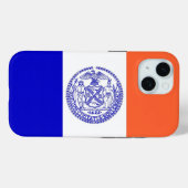 Apple iPhone 15 Case-Mate mit New Yorker Stadtflag Hülle (Rückseite (Horizontal))