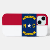 Apple iPhone 15 Case-Mate mit North Carolina-Flagg Hülle (Rückseite (Horizontal))