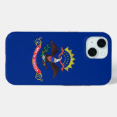Apple iPhone 15 Case-Mate mit North Dakota-Flagge Hülle (Rückseite (Horizontal))