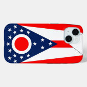 Apple iPhone 15 Case-Mate mit Ohio-Flagge Hülle (Rückseite (Horizontal))