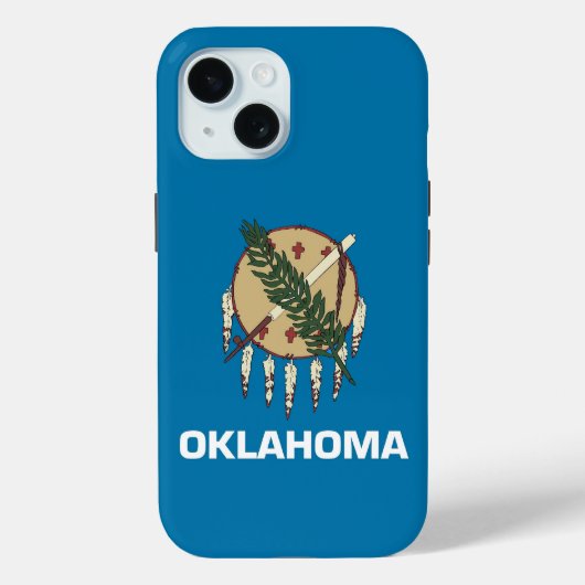 Apple iPhone 15 Case-Mate mit Oklahoma-Flagge Hülle (Rückseite)