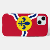 Apple iPhone 15 Case-Mate mit St. Louis-Flagge Hülle (Rückseite (Horizontal))