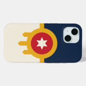 Apple iPhone 15 Case-Mate mit Tulsa-Flagge Hülle (Rückseite (Horizontal))