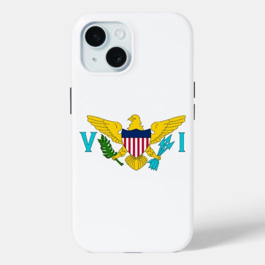 Apple iPhone 15 Case-Mate, US Virgin Islands flag Case-Mate iPhone Hülle (Rückseite)