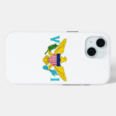 Apple iPhone 15 Case-Mate, US Virgin Islands flag Case-Mate iPhone Hülle (Rückseite (Horizontal))