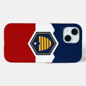 Apple iPhone 15 Case-Mate, Utah neue Staatsflagge Case-Mate iPhone Hülle (Rückseite (Horizontal))