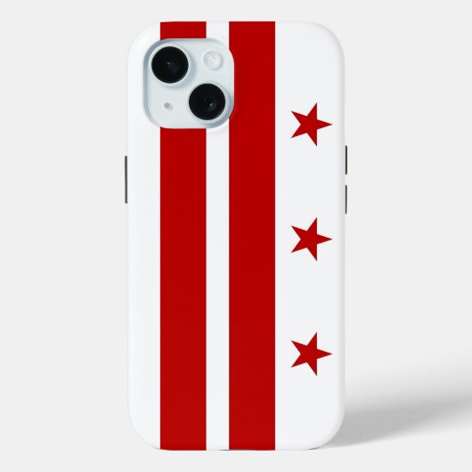 Apple iPhone 15 Case-Mate, Washington DC Flagge Case-Mate iPhone Hülle (Rückseite)