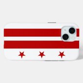 Apple iPhone 15 Case-Mate, Washington DC Flagge Case-Mate iPhone Hülle (Rückseite (Horizontal))