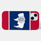 Apple iPhone 15 Case-Mate, Wyoming-Flagge Case-Mate iPhone Hülle (Rückseite (Horizontal))