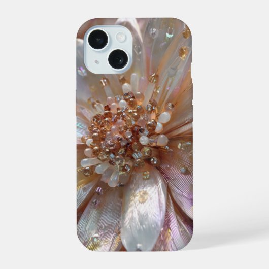 Apple iPhone 15 Crystal Floral Design Hülle (Rückseite)