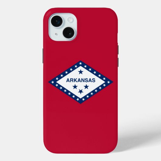 Apple iPhone 15 Plus Case-Mate, Akansas-Flag Case-Mate iPhone Hülle (Rückseite)