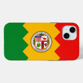 Apple iPhone 15 Plus Case-Mate, Los Angeles Flag Case-Mate iPhone Hülle (Rückseite (Horizontal))