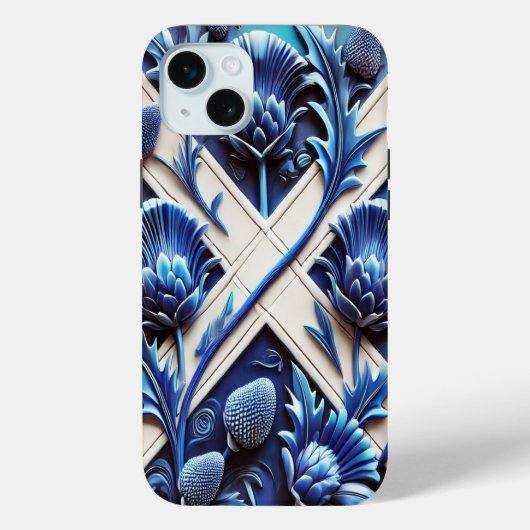 Apple iPhone 15 Plus Case, Scottish Thistles Case-Mate iPhone Hülle (Rückseite)