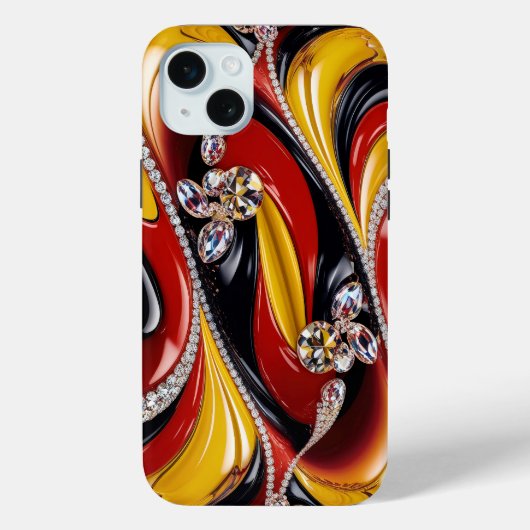 Apple iPhone 15 Plus Hülle, Belgien Farben Case-Mate iPhone Hülle (Rückseite)