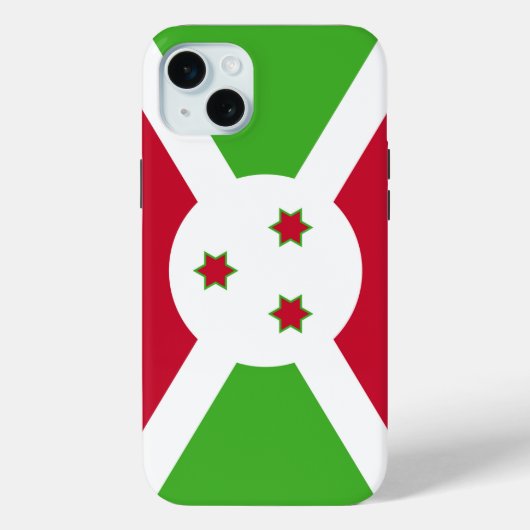 Apple iPhone 15 Plus Hülle, Flagge von Burundi Case-Mate iPhone Hülle (Rückseite)
