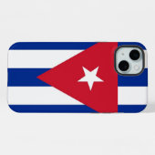 Apple iPhone 15 Plus Hülle, Kubas Flagge Hülle (Rückseite (Horizontal))