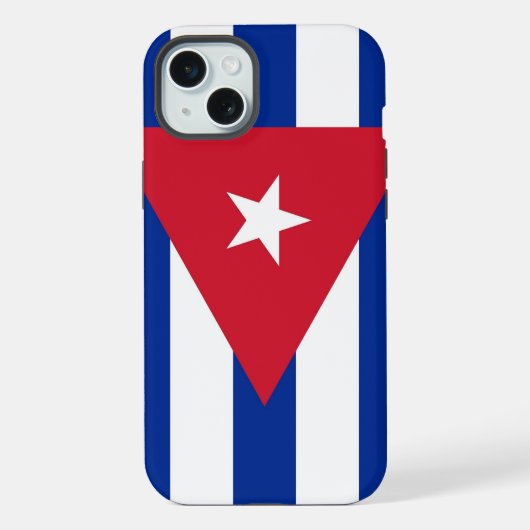 Apple iPhone 15 Plus Hülle, Kubas Flagge Hülle (Rückseite)