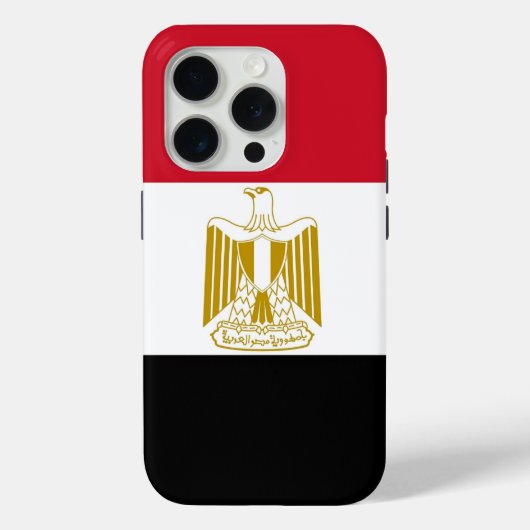 Apple iPhone 15 Pro Case-Mate, ägyptische Flagge Case-Mate iPhone Hülle (Rückseite)