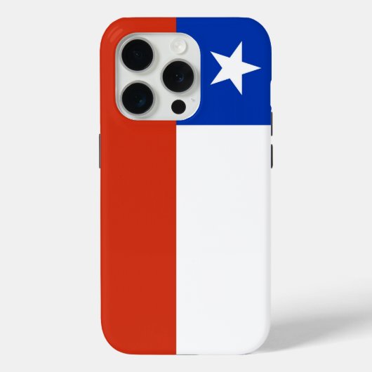 Apple iPhone 15 Pro Case-Mate, Chile-Flagge Case-Mate iPhone Hülle (Rückseite)