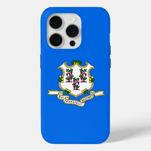 Apple iPhone 15 Pro Case-Mate, Connecticut-Flag Case-Mate iPhone Hülle (Rückseite)