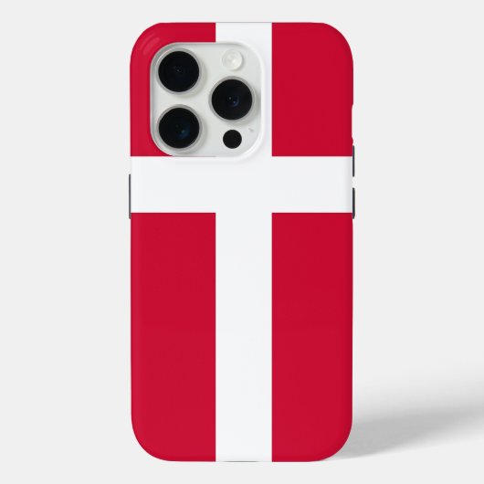 Apple iPhone 15 Pro Case-Mate, Dänemark-Flagge Case-Mate iPhone Hülle (Rückseite)