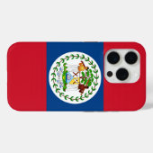 Apple iPhone 15 Pro Case-Mate, Flagge von Belize Case-Mate iPhone Hülle (Rückseite (Horizontal))
