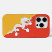 Apple iPhone 15 Pro Case-Mate, Flagge von Bhutan Case-Mate iPhone Hülle (Rückseite (Horizontal))