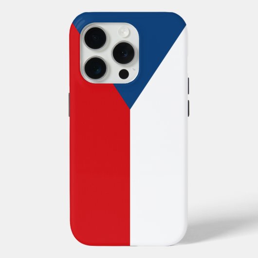 Apple iPhone 15 Pro Case-Mate, Flagge von Tschechi Case-Mate iPhone Hülle (Rückseite)