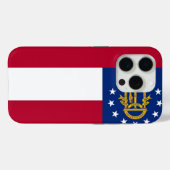 Apple iPhone 15 Pro Case-Mate, georgische Flagge Case-Mate iPhone Hülle (Rückseite (Horizontal))