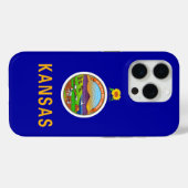 Apple iPhone 15 Pro Case-Mate Kansas Flag Hülle (Rückseite (Horizontal))