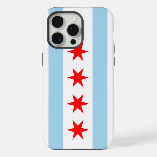 Apple iPhone 15 Pro Max Case, Chicago Flag Hülle (Rückseite)