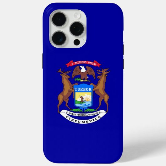 Apple iPhone 15 Pro Max Case, Michigan-Flagge Case-Mate iPhone Hülle (Rückseite)