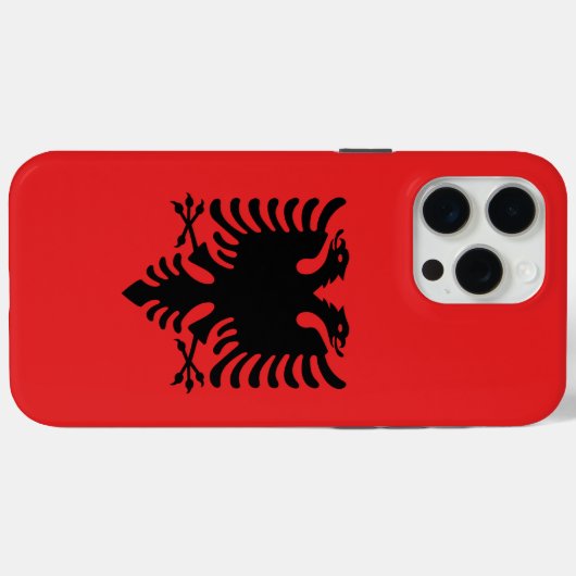 Apple iPhone 15 Pro Max Fall, Albanien Flagge Case-Mate iPhone Hülle (Rückseite (Horizontal))