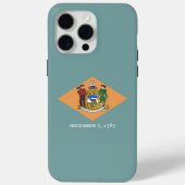 Apple iPhone 15 Pro Max Fall, Delaware Flag Case-Mate iPhone Hülle (Rückseite)