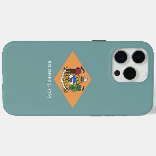Apple iPhone 15 Pro Max Fall, Delaware Flag Case-Mate iPhone Hülle (Rückseite (Horizontal))