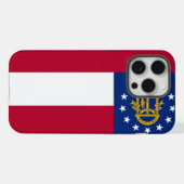 Apple iPhone 15 Pro Max Fall, Georgia Flag Hülle (Rückseite (Horizontal))