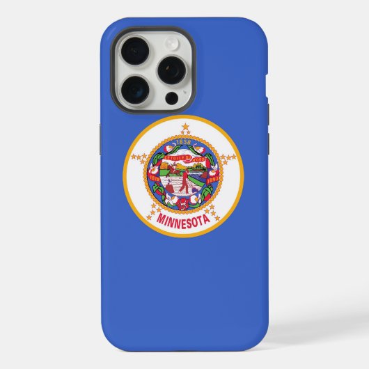 Apple iPhone 15 Pro Max Fall, Minnesota Flag Hülle (Rückseite)