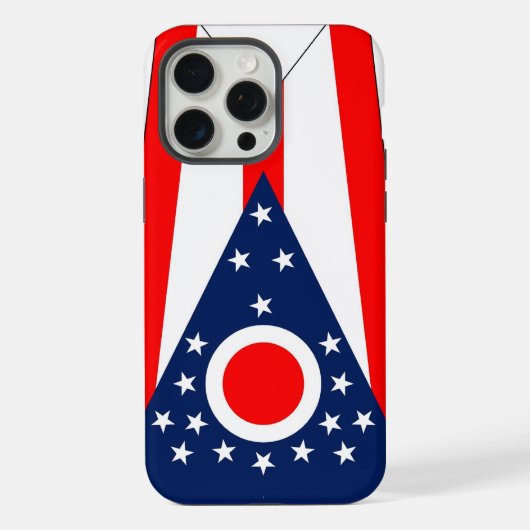 Apple iPhone 15 Pro Max Fall, Ohio State Flag Hülle (Rückseite)