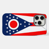 Apple iPhone 15 Pro Max Fall, Ohio State Flag Hülle (Rückseite (Horizontal))