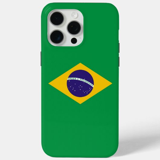 Apple iPhone 15 Pro Max Hülle, Brasilien-Flagge Case-Mate iPhone Hülle (Rückseite)
