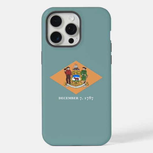 Apple iPhone 15 Pro Max Hülle, Delaware-Flagge Hülle (Rückseite)