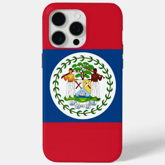 Apple iPhone 15 Pro Max Hülle, Flagge von Belize Case-Mate iPhone Hülle (Rückseite)