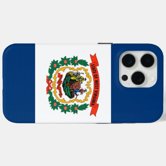 Apple iPhone 15 Pro Max, West Virginia flag Case-Mate iPhone Hülle (Rückseite (Horizontal))