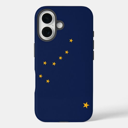 Apple iPhone 16 Case-Mate mit Alaska-Flagge Hülle (Rückseite)
