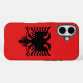 Apple iPhone 16 Case-Mate mit Albanienflagge Hülle (Rückseite (Horizontal))