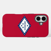 Apple iPhone 16 Case-Mate mit Arkansas-Flagge Hülle (Rückseite (Horizontal))