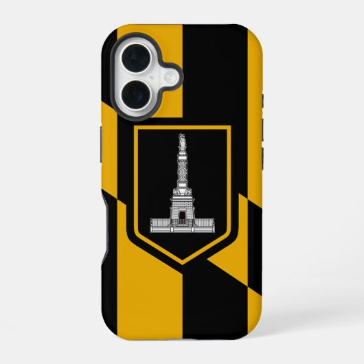 Apple iPhone 16 Case-Mate mit Baltimore-Flagge Hülle (Rückseite)